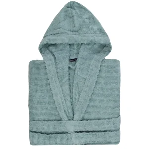 Accappatoio Donna nuacotton rigato jacquard 400gr con cappuccio