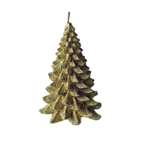 Candela albero champagne, disponibile in diverse misure.
