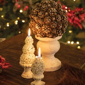 Candela di Natale Pigna effetto invecchiato
