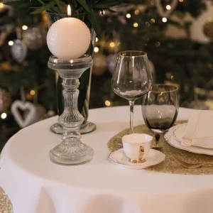 Candela di Natale Sfera bianca