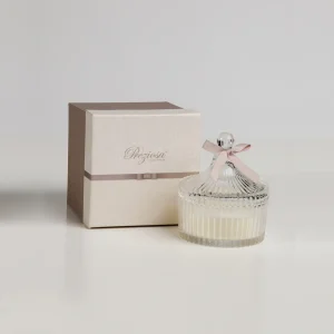 Candela profumata con portacandela in vetro