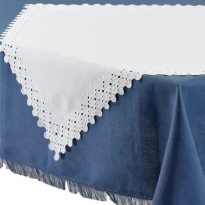 CENTROTAVOLA LINO E COTONE RICAMATO