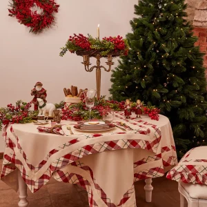 Centrotavola tinta unita disponibile in rosso o panna