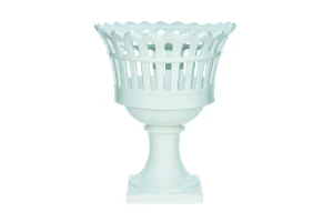 Coppa decorativa in porcellana traforata disponibile in 2 misure