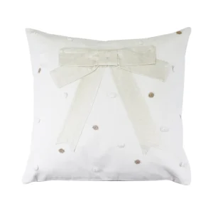 Copricuscino in cotone con ricamo