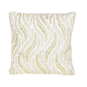 Copricuscino in velluto con mimose.