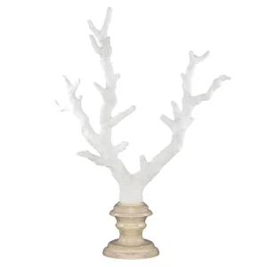 Decorazione Corallo bianco con base