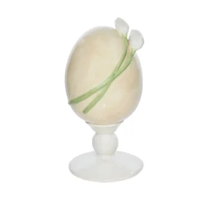 Decorazione porcellana uovo con tulipani disponibile in 2 misure