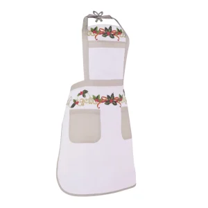 Grembiule in cotone new panama con stampa digitale piazzata