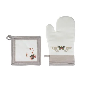 Guanto e presina in cotone con stampa digitale piazzata