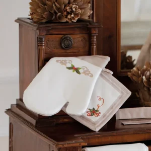 Guanto e presina in cotone con stampa digitale piazzata