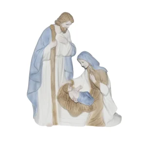 Nativitu00e0 monoblocco in porcellana lucida.