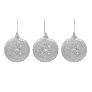 Palla di Natale in vetro con glitter