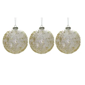 Palla di Natale in vetro con glitter