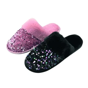Pantofole donna antiscivolo con brillantini, disponibile in diversi colori e taglie.