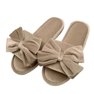 Pantofole donna antiscivolo con fiocco, disponibile in diversi colori e taglie.