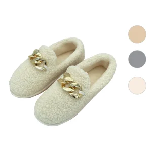 Pantofole donna antiscivolo chiuse, a ballerina, disponibile in diversi colori e taglie.