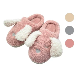Pantofole donna antiscivolo con nappine, a forma di coniglio disponibile in diversi colori e taglie.