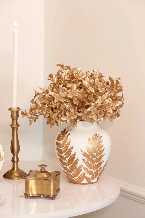 Portagioie in ottone con finitura in oro matto anticato