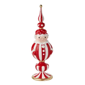 Pupazzo di neve decorativo Babbo Natale e moglie di Babbo Natale, in poliresina.