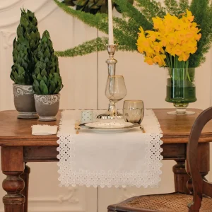 RUNNER LINO E COTONE RICAMATO