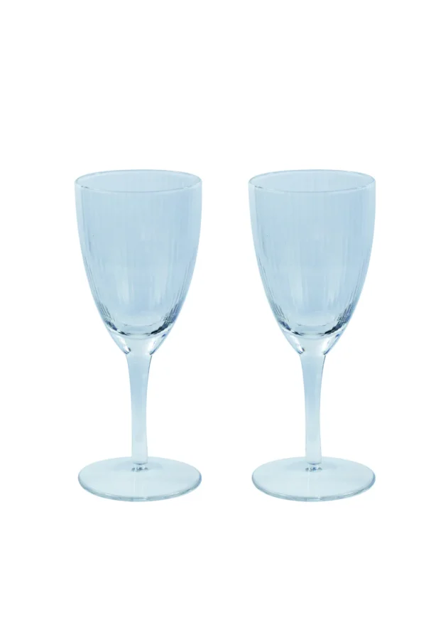 Set 2 Calici motivo in rilievo rigato