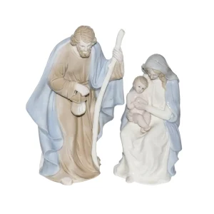 Set 2 pezzi nativitu00e0 in porcellana dipinta a mano