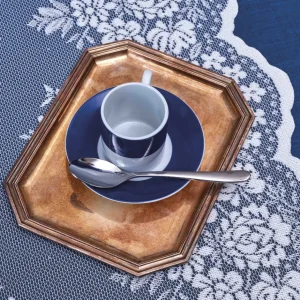 Set 4 Pezzi Tazza da Caffu00e8 con Piattino Porcellana New Bone China