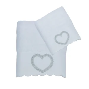 SET ASCIUGAMANI 100% COTONE IN 2 VARIANTI DI COLORE