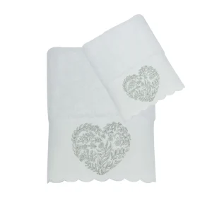 SET ASCIUGAMANI 100% COTONE IN 2 VARIANTI DI COLORE