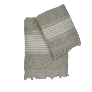 SET ASCIUGAMANI LINO E COTONE IN 3 VARIANTI DI COLORE