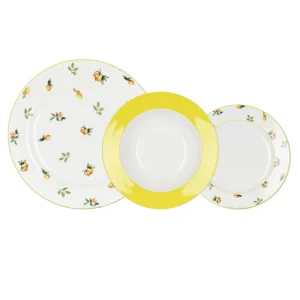 Set 6pz piatti Capri con dipinto limoni