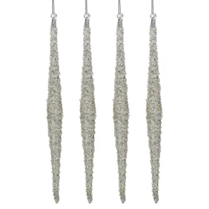 Stalattiti di Natale in vetro con perline