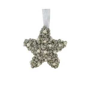 Stella di bacche color oro e perline