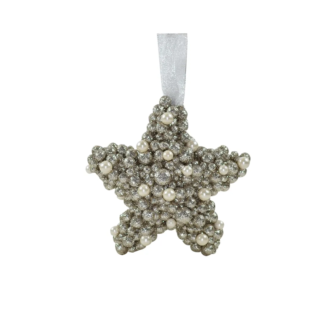 Stella di bacche color oro e perline