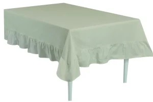 Tovaglia panama tinta unita con grande frill disponibile in 12 varianti colore