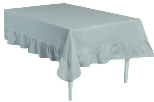 Tovaglia panama tinta unita con grande frill disponibile in 12 varianti colore