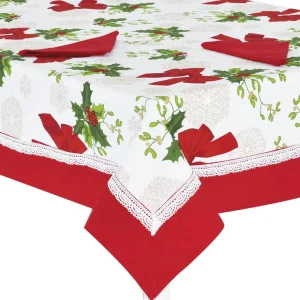 Tovagliau00a0 con bordo e pizzo applicato + tovaglioli