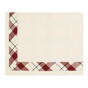 Tovaglietta americana con bordo applicato e filo lurex oro