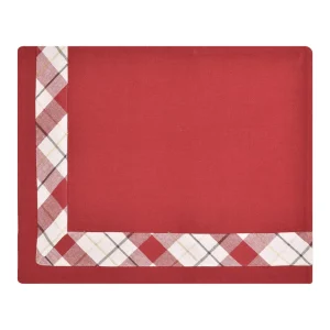 Tovaglietta americana con bordo applicato e filo lurex oro