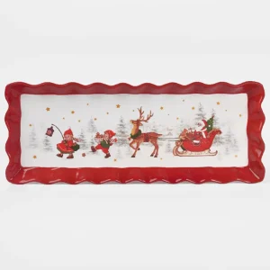 Vassoio decorativo, con diverse forme in ceramica.